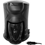 Mojawo Siebträger-/Filterkaffeemaschine 1 Tassen Kaffeemaschine 24V LKW PKW Wohnmobil Zigarettenanzünder, schwarz