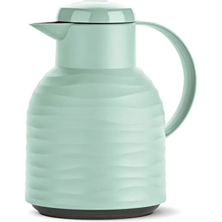Emsa N4010800 Samba Wave Isolierkanne 1,0 Liter minze Quick-Press Kunststoff, Glas-Isolierkolben, Kaffeekanne: 12h heiß-24h kalt, made in Germany, 100 % dicht, minze