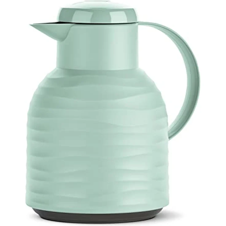 Emsa N4010800 Samba Wave Isolierkanne 1,0 Liter minze Quick-Press Kunststoff, Glas-Isolierkolben, Kaffeekanne: 12h heiß-24h kalt, made in Germany, 100 % dicht, minze – Bild 1