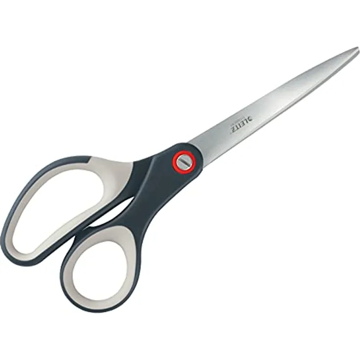 Leitz Beidhändige Schere, Premium Titanbeschichteter Edelstahl, Ultrascharf, Präzises Schneiden, Ergonomischer Griff, Zuhause/Büro, Cosy Serie, Samtgrau, 53320089