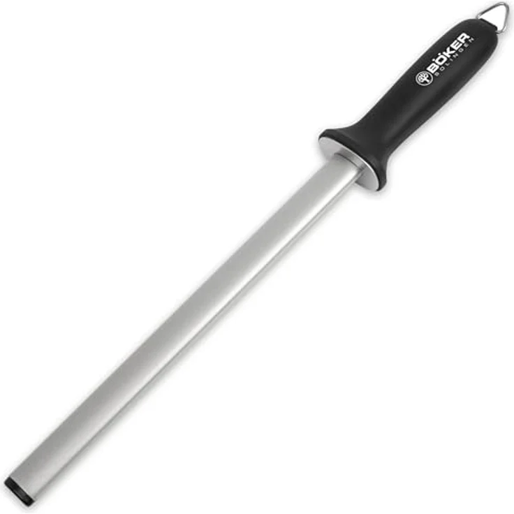 Böker Wetzstahl Böker Manufaktur Solingen Diamant Schleifstab, mittlere Körnung, 28 cm, Schwarz – Bild 2