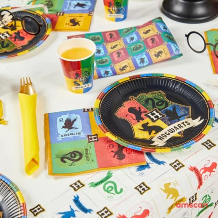 amscan Harry Potter Hogwarts 8 Teller – Bild 2