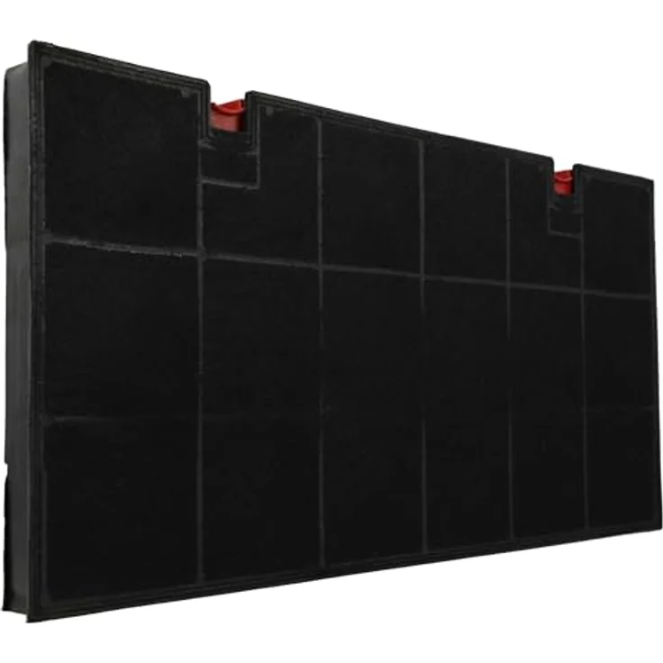 vhbw 2x Aktivkohlefilter kompatibel mit Electrolux 942120704, 942120715, 942120723, 942120829 Dunstabzugshaube - 43 x 21,7 x 3,3 cm, schwarz – Bild 2