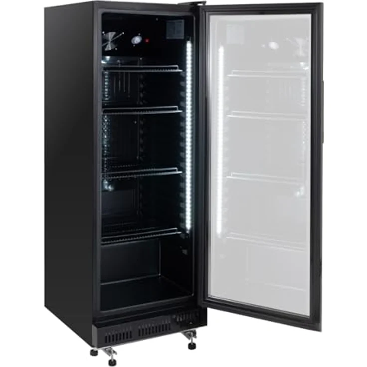 GastroHero Getränkekühlschrank GKS-230 I 230 L Flaschenkühlschrank mit Glastür, LED-Beleuchtung & abschließbar, Temperatur von 0 bis +8 °C – Bild 4