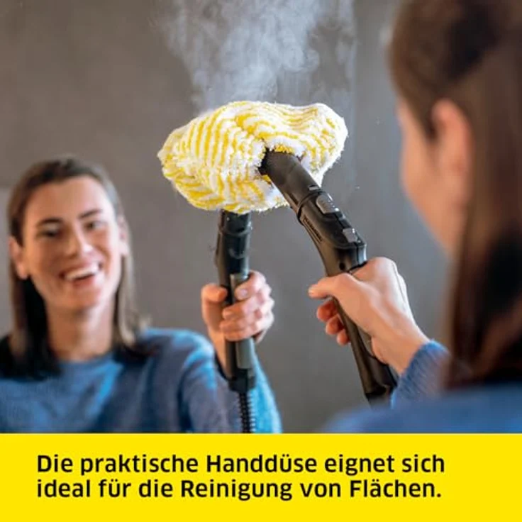 Kärcher Dampfreiniger SC 5 EasyFix Iron mit Heißwasser-Zuschaltung, Dampfdruck: 4,2 bar, Aufheizzeit: 3 min., Fläche: ca. 150 m², Tank: 0,5 l + 1,5 l, Bodenreinigungsset EasyFix und Düsen – Bild 5