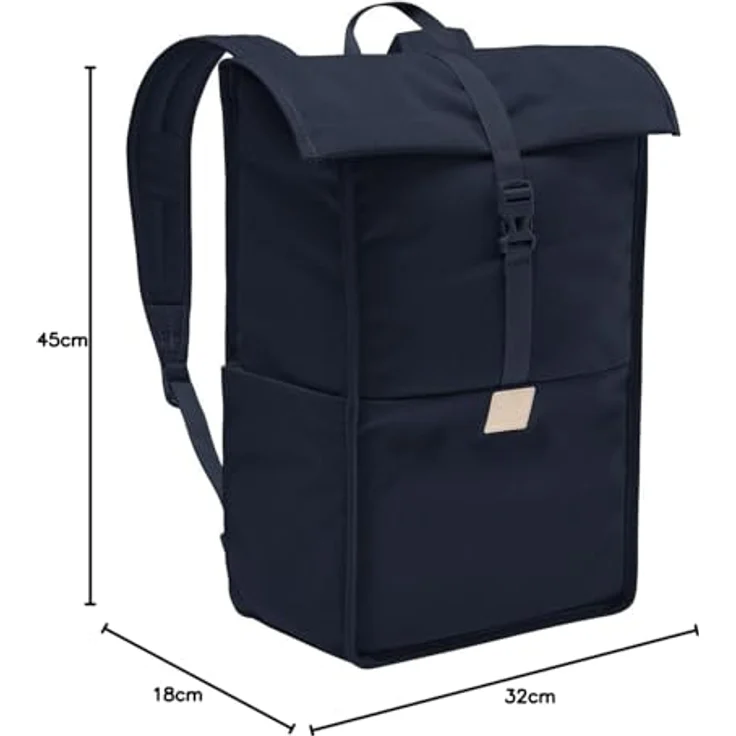 VAUDE Coreway Rolltop 20, Freizeitrucksack mit 15,6 Zoll Laptopfach, gepolsterten Schulterriemen, Farbe eclipse – Bild 11