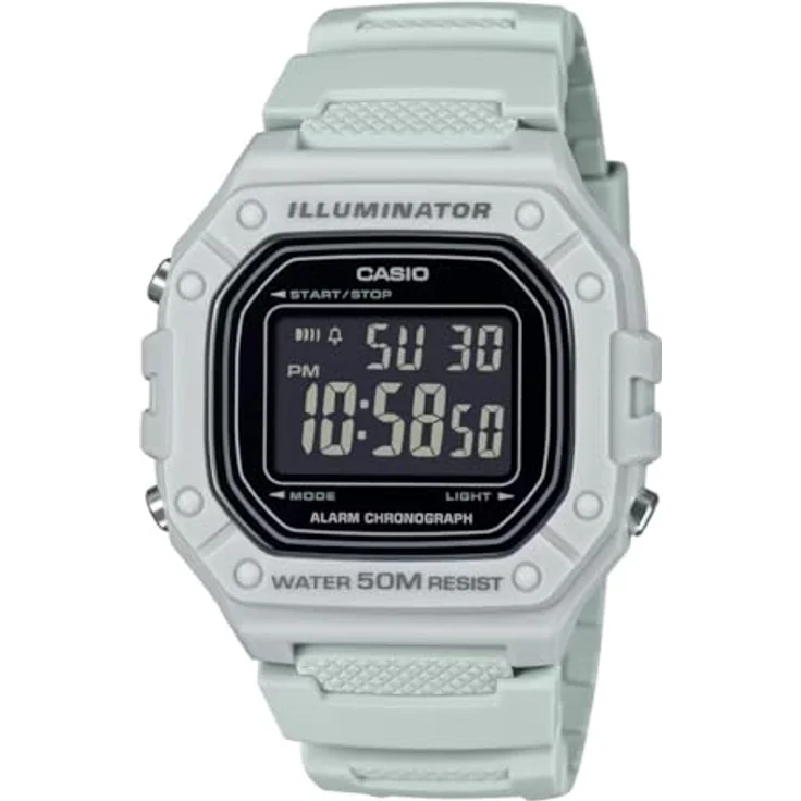 CASIO TIMELESS COLLECTION Chronograph W-218H-8BVEF, digitale Herrenuhr mit automatischem Kalender, schwarz – Bild 2