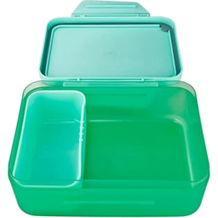 Satch Lunchbox Brotdose, Tritan, 1-tlg. mit Trennfach für Obst und Gemüse, farbenfroh – Bild 3