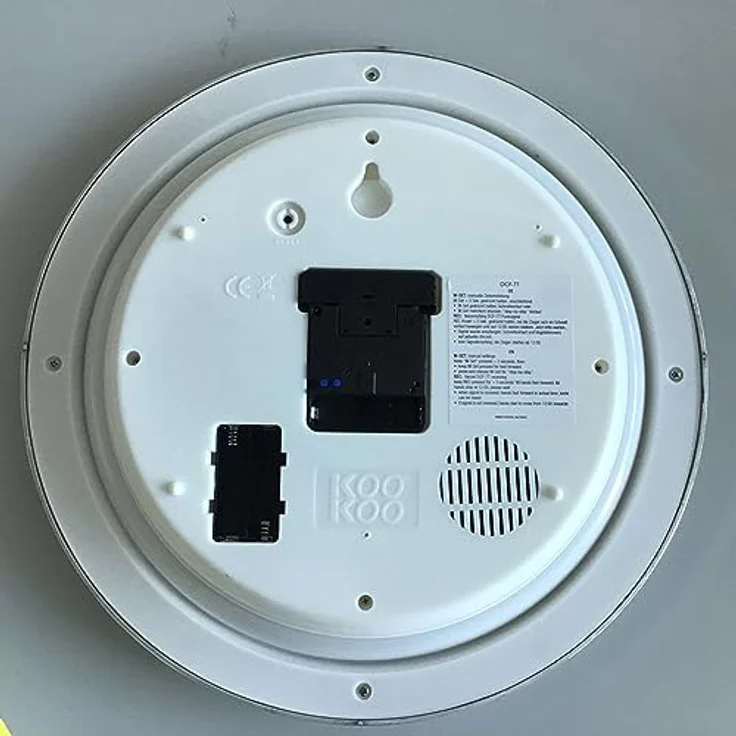 KOOKOO Singvögel Holz, Singende Vogeluhr mit 12 heimischen Singvögeln und natürlichen Vogelstimmen, RC Funkquarzwerk, 34 cm Durchmesser, 1.100 g, Funkuhrwerk – Bild 4