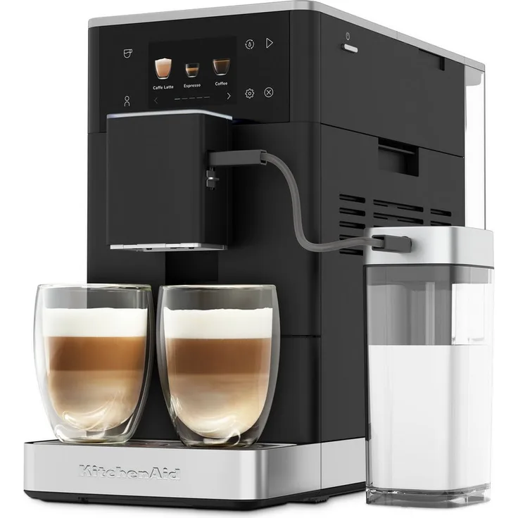KitchenAid Kaffeevollautomat 5KES8454EBM, zertifiziert von Quiet Mark, leise Zubereitung, Espresso-Kollektion mit Iced Coffee-Funktion