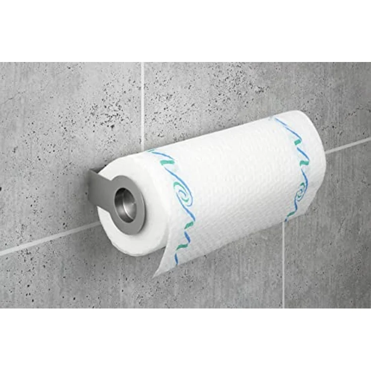 Wenko Universal Küchenrollenhalter Cerri, Edelstahl rostfrei, 21-33 x 6 x 9 cm, silber matt – Bild 6