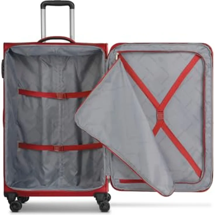 Worldpack Chicago 4 Rollen Trolley L 78 cm mit Dehnfalte, Rot, (86 l, XL) – Bild 5