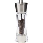 Zassenhaus Pfeffermühle Aachen Acryl/Edelstahl, 18 cm, Pfeffermühle + Salzmühle, Silber, Hochwertiges Keramiklaufwerk, 6 Mahlstufen, 18 cm