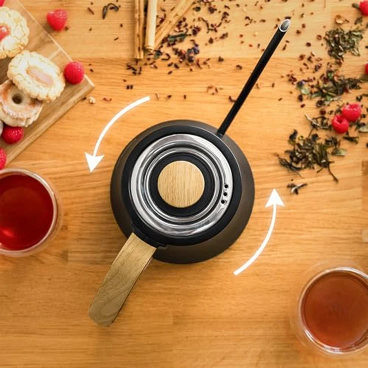 Cecotec Thermosense 500 Wasserkocher, 1 L Kapazität, 1200 W, Schwanenform-Design mit 360º Drehbasis, anti-kalk Filter, frei von BPA – Bild 4