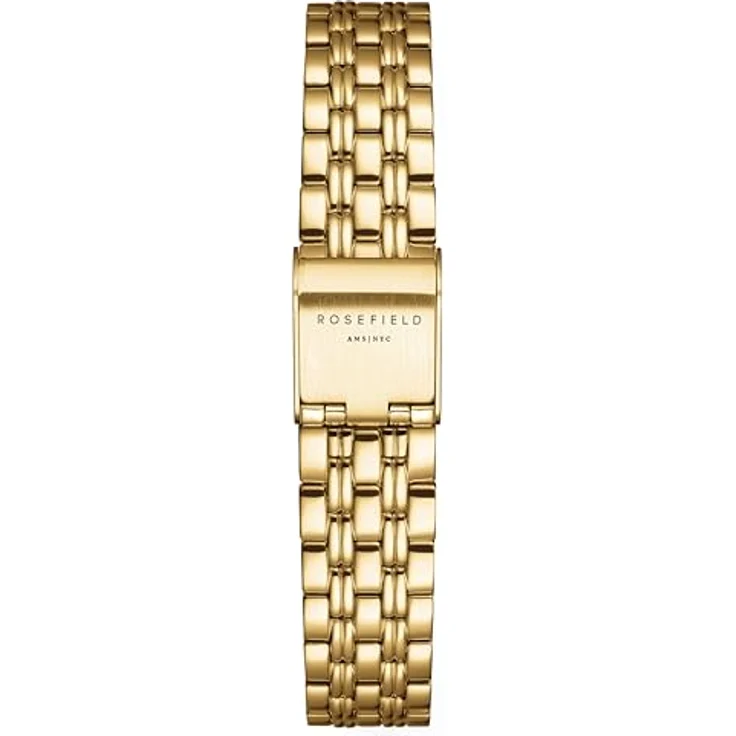 Rosefield Octagon XS Black Gold, Armbanduhr mit schwarzem Ziffernblatt, 19,5x24 mm goldfarbenem Edelstahlgehäuse, wasserdicht bis 3 ATM – Bild 4