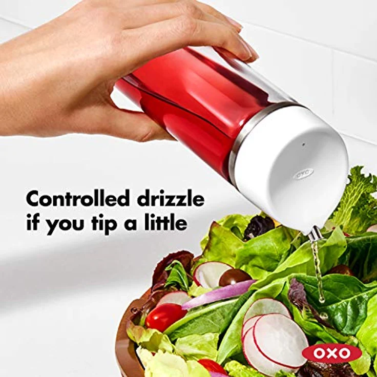 OXO Good Grips Ölspender, Glas, 355 ml, dosierbarer Präzisionsausgießer mit tropffreiem Design, spülmaschinenfest – Bild 3