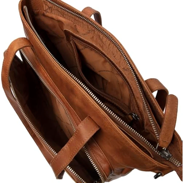 The Chesterfield Brand Shopper Alicante, gewachstes Rindleder, hellbraun, 35 x 14 x 26 cm – Bild 4