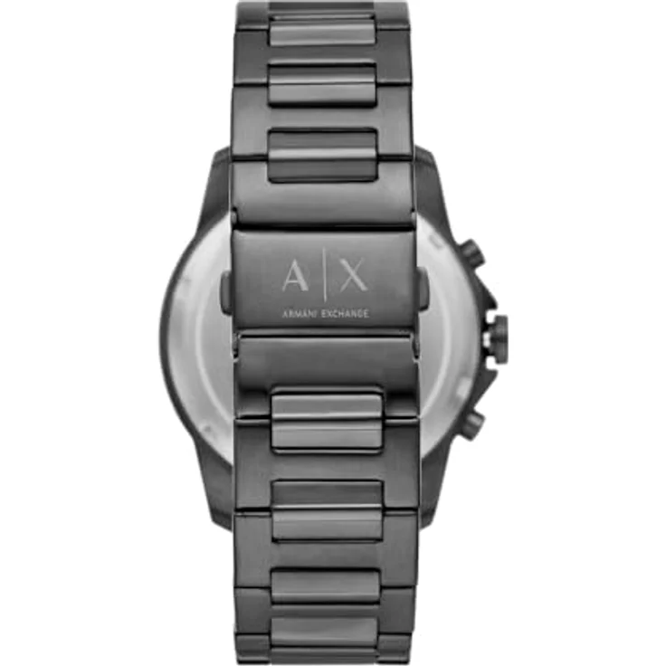 Armani Exchange Silver Tone Watch, Quarz-Chronograph mit 44 mm Gehäuse, grauem Zifferblatt und Edelstahlarmband in Gunmetal – Bild 4