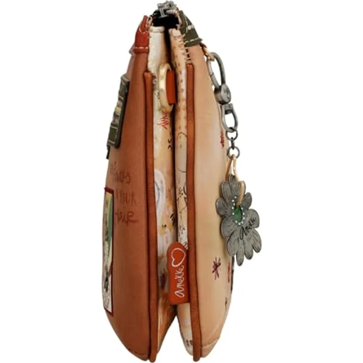 Anekke Peace & Love Umhängetasche, mehrfarbig, 100% Polyester, 27 cm x 7 cm x 21 cm – Bild 4
