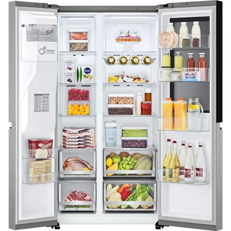 LG Side-by-Side Kühlschrank GSGB71PYLL Prime Silver mit Wassertank – Bild 5