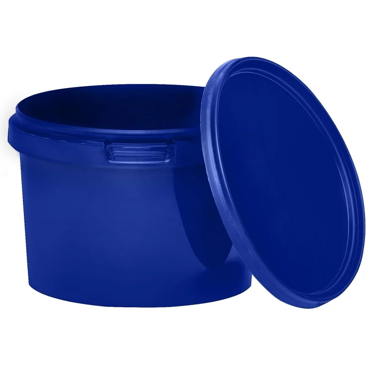 BenBow Eimer mit Deckel, 0,5L, 5er Set, Blau, luftdicht, lebensmittelecht, auslaufsicher, BRC-zertifiziert