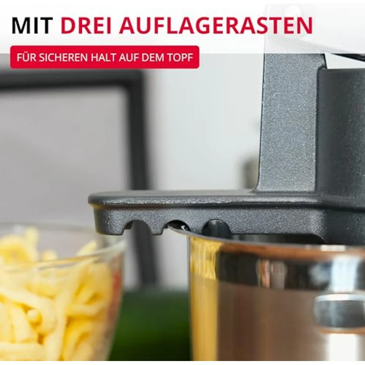 WESTMARK Spätzlepress, Kartoffelpresse mit rundem Loch, 250 ml Füllvolumen, Anthrazit – Bild 11