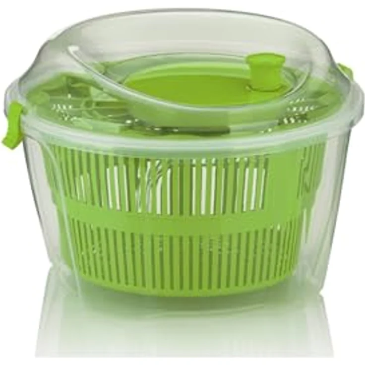 Kela 11906 Salatschleuder mit Kurbeltechnik, Grün, 4,4 l, 24,5 cm Durchmesser, Mailin – Bild 2