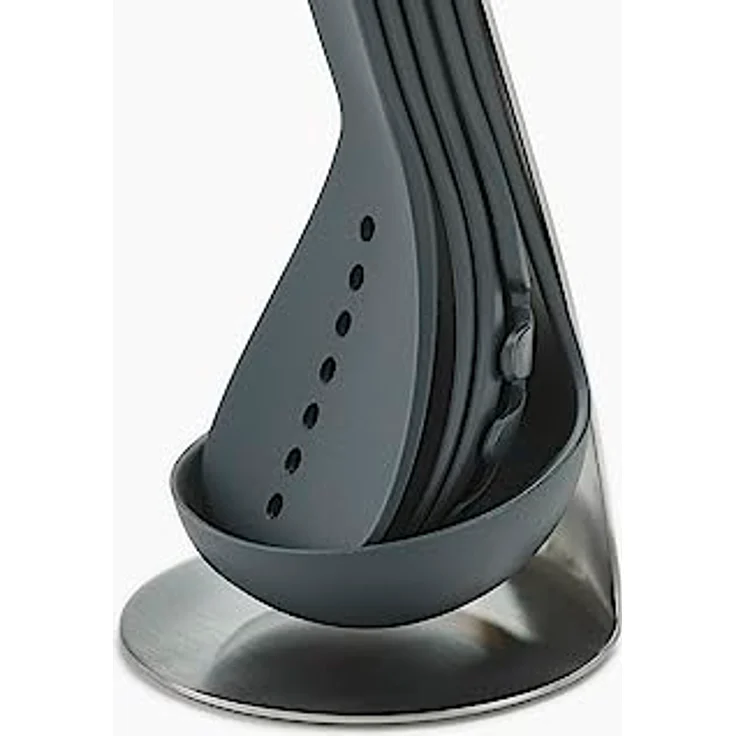 Joseph Joseph Nest 5-teiliges Utensilienset mit magnetischem Ständer, kompakte Küchenorganisation, spülmaschinenfest - Schwarz/Edelstahl – Bild 3