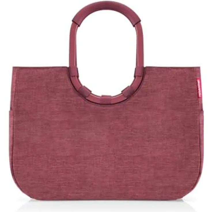 reisenthel loopshopper L twist maroon, Einkaufstasche mit 25 l Volumen, wasserabweisendem Polyester und komfortablen Tragegriffen, Rot