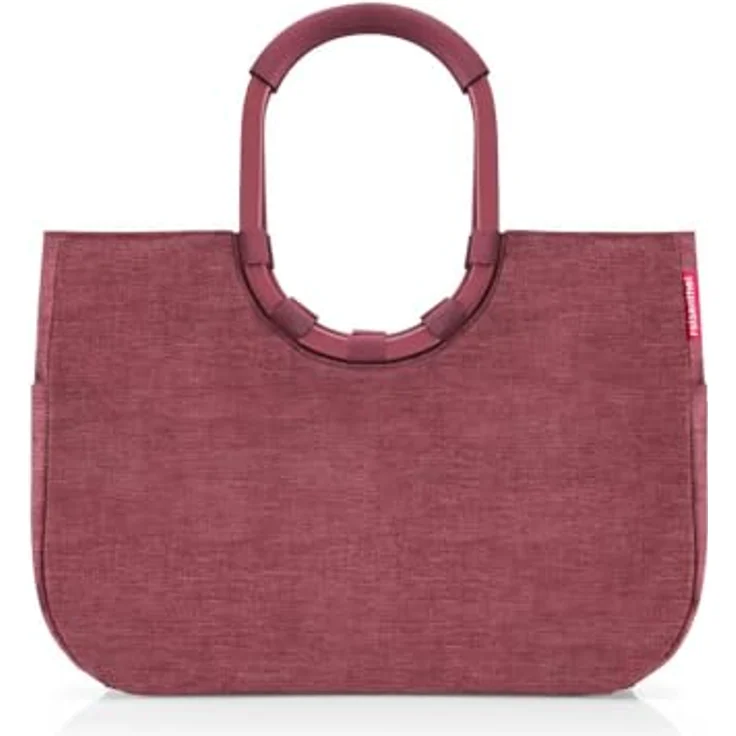 reisenthel loopshopper L twist maroon, Einkaufstasche mit 25 l Volumen, wasserabweisendem Polyester und komfortablen Tragegriffen, Rot – Bild 1