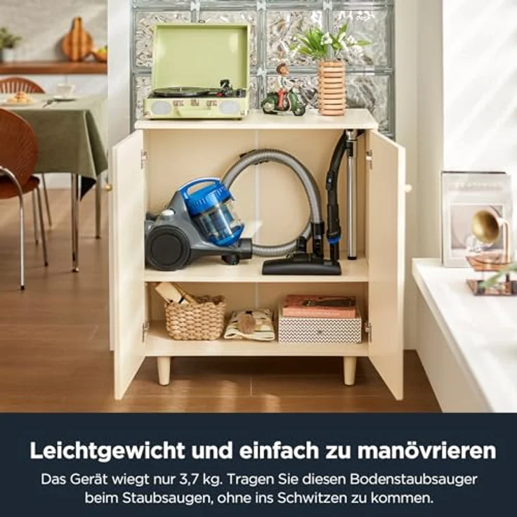 Eureka WhirlWind, beutelloser Staubsauger mit 700W, HEPA-Filter, kompakt und leicht, für Hartböden und Teppich, 1,5L, blau – Bild 4