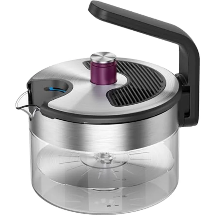 Kezzel® Wasserkessel für Induktionsherde 1,5 Liter | Automatische Abschaltfunktion, kein Überkochen | Edelstahl & Glas, spülmaschinenfest – Bild 1