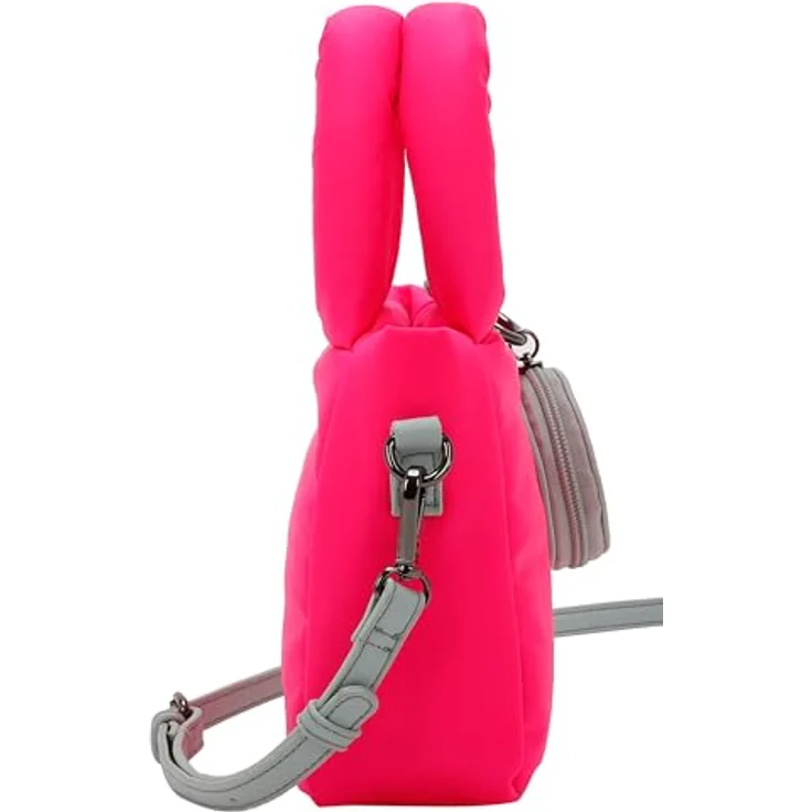 Buffalo Boxy25 Mini Bag, Handtasche aus 100% Nylon in Neon Pink, 17.5 cm x 8 cm x 18 cm – Bild 5