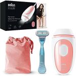 Braun IPL Silk Expert Pro Mini Haarentfernungsgerät Damen, dauerhaft sichtbare Haarentfernung, mit Reise-Etui, Alternative zur Laser Haarentfernung, Geschenk Frau, PL1014, weiß/rosa