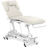 Physa Massageliege elektrisch Massagebank Therapieliege Massagetisch 200 kg Weiß, Höhenverstellbar, Neigbare Rückenlehne, Sitzwinkel anpassbar