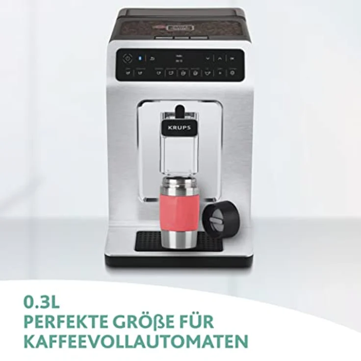 Emsa N21609 Travel Mug Compact Thermo-/Isolierbecher aus Edelstahl | 0,3 Liter | 3h heiß | 6h kalt | BPA-Frei | 100% dicht | auslaufsicher | spülmaschinengeeignet | 360°-Trinköffnung | Weinrot – Bild 4