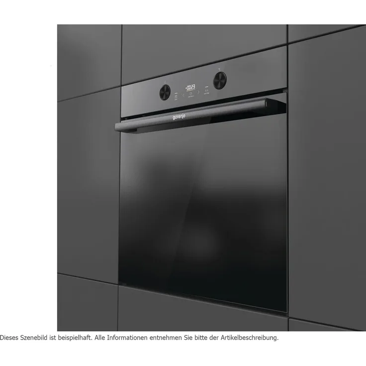 Gorenje BPS6737E04DBG, Multifunktions-Backofen mit 77 Liter BigSpace, Schwarz, Pyrolyse, AirFry, GentleBake