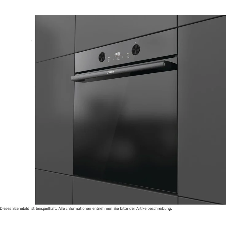 Gorenje BPS6737E04DBG, Multifunktions-Backofen mit 77 Liter BigSpace, Schwarz, Pyrolyse, AirFry, GentleBake