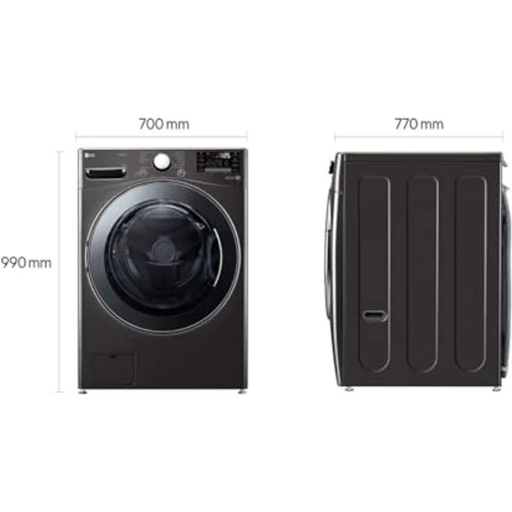 LG F11WM17TS2B, Frontlader-Waschmaschine, E, Fassungsvermögen 17 kg, Standgerät, Breite 70 cm – Bild 6
