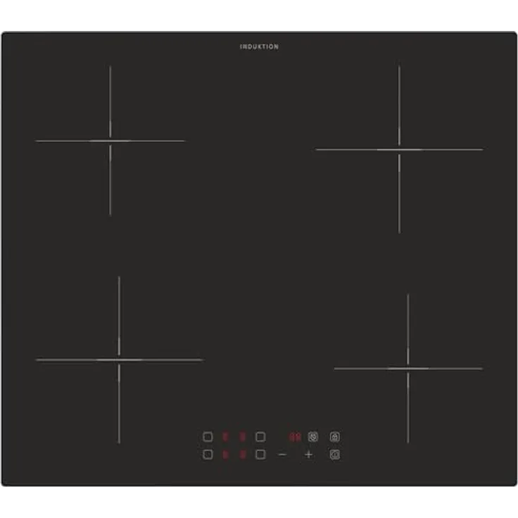 Oranier Kochfeld 60 cm Induktion KFI900 autark - Glaskeramik Induktionskochfeld mit roter LED Anzeige & Touch Control Steuerung