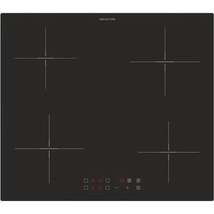 Oranier Kochfeld 60 cm Induktion KFI900 autark - Glaskeramik Induktionskochfeld mit roter LED Anzeige & Touch Control Steuerung – Bild 1