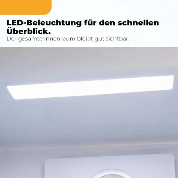 Exquisit GS5295-NF-H-040C, Gefrierschrank mit 274 l, No Frost, elektronisch, Energieklasse C, 39 dB, Inoxlook-az – Bild 6