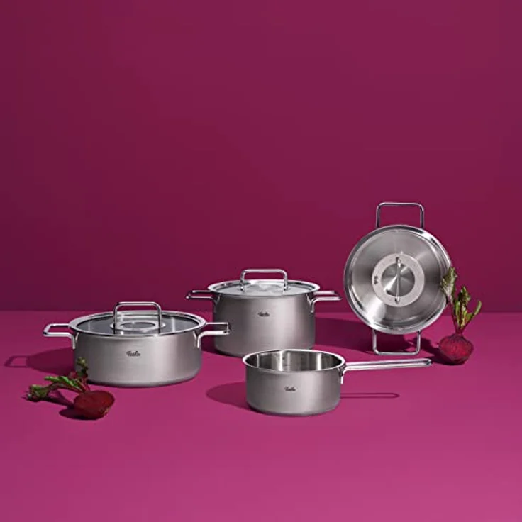 Fissler Pure Collection / Edelstahl-Stielkasserolle (Ø 16 cm, 1,4L) inkl. Schüttrand, Innenskalierung - Induktion, Groß – Bild 4