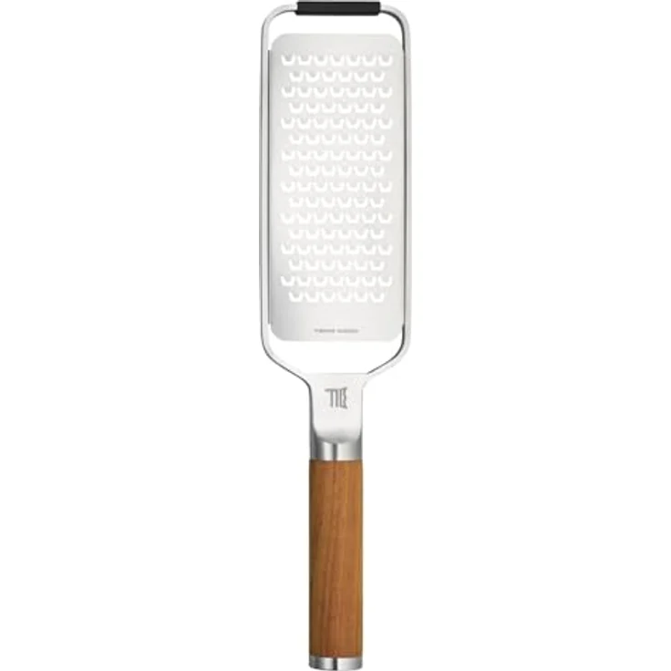 Fiskars Norden Küchenreibe, hochwertige Reibe aus rostfreiem Stahl mit Birkenholzgriff, Silber – Bild 2