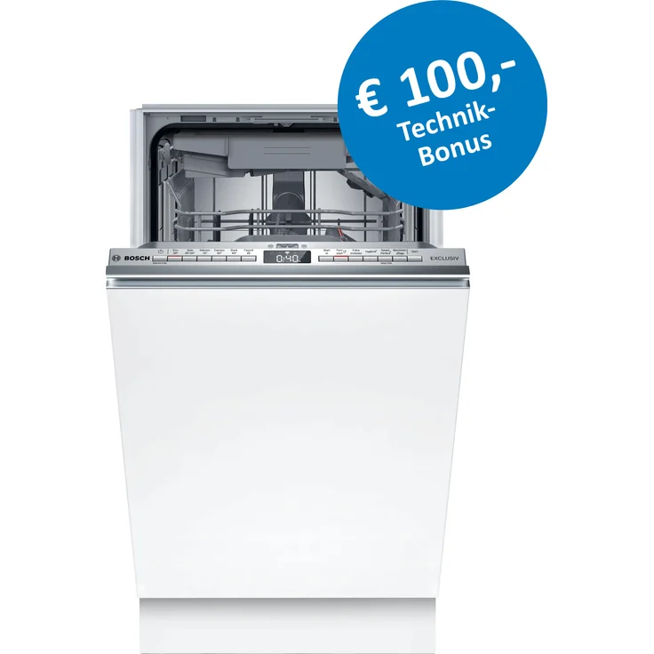 Bosch Exclusiv SPD4EMX02D, Vollintegrierter Geschirrspüler, 45 cm, Home Connect-fähig