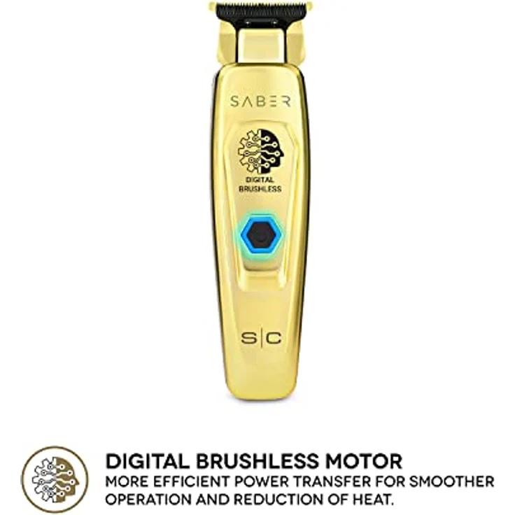 STYLECRAFT Professioneller Herren-Haarschneider Saber mit Bürstenlosem Motor, 180 Minuten Autonomie (Gold) – Bild 3