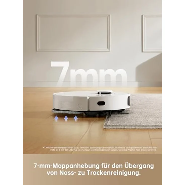 dreame L10s Plus Saugroboter mit automatischer Staubentleerung, nimmt Staub aus bis zu 90 Tagen auf, 7.000 Pa Saugkraft, DuoScrub™-Wischsystem, automatische Moppanhebung, Ultraschall-Teppicherkennung – Bild 5