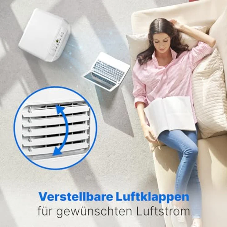 Clatronic CL 3844, mobile Klimaanlage mit 7.000 BTU, 3in1-Funktion, inklusive Fensterkit, weiß – Bild 5