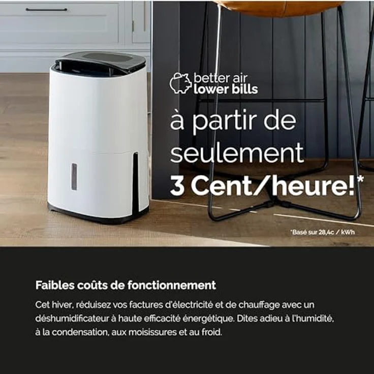 Meaco MeacoDry Arete® Two 10L Luftentfeuchter & HEPA-H13-Luftreiniger, Meaco-WLAN-App, intelligenter Feuchtigkeitsmodus, Wäschemodus, Stromsparmodus, leiser Modus, senkt Feuchtigkeit, 5 Jahre Garantie - MEACO – Bild 2