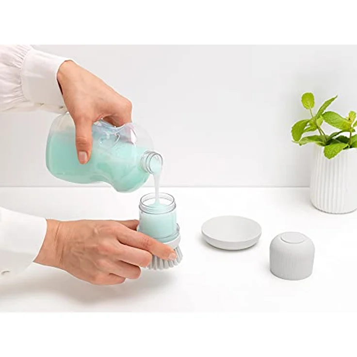Brabantia Spülbürste mit Spülmittelspender, weiß – Bild 8
